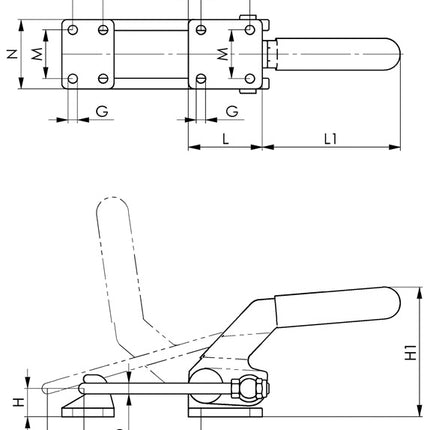 AMF Locking clamp no. 6849PH ( 4000604390 ) Size 5 heavy