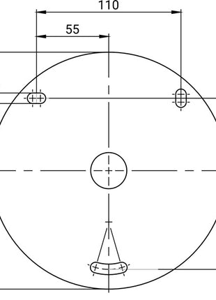 ALBA soporte de manguera de pared TURBO (4000351454) ancho 427 mm sin manguera/racores