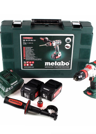 Metabo SB 18 LTX BL Q I Akku Schlagbohrschrauber 18 V Brushless im Transportkoffer + 2 x 5,2 Ah Akku + Ladegerät - Toolbrothers