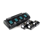 Makita Power Source Kit 18V mit DC 18 SF 4-fach Ladegerät + 4x BL1860B Akku 6,0Ah - Toolbrothers