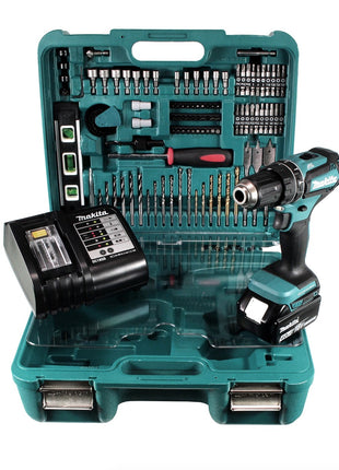 Makita DHP 485 SMTK Akku Schlagbohrschrauber 18V 50Nm Brushless + 1x Akku 4,0Ah + Ladegerät + Koffer mit 101tlg. Zubehörset - Toolbrothers