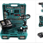Makita DDF 482 SMTK Akku Bohrschrauber 18 V 62Nm + 1x Akku 4,0Ah + Ladegerät + Koffer mit 101tlg. Zubehörset - Toolbrothers