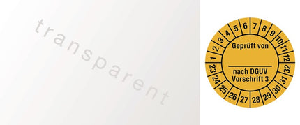 Adhesivo de inspección plurianual ( 9000477099 ) Lámina W25xL60 mm