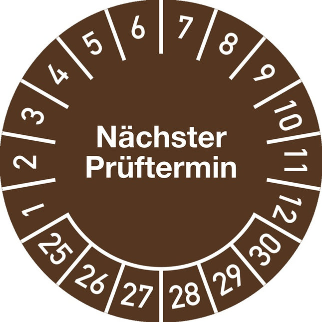 Adesivo di controllo pluriennale ( 9000477116 ) Ø 20 mm in pellicola