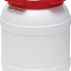 Bidón de cuello ancho ( 9000450100 ) 6,0 l PE blanco con tapa roja Apertura de llenado-Ø 136 mm