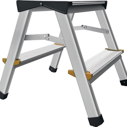 Escabeau pliant ( 9000465010 ) Marches y compris plate-forme 2 Aluminium avec stries antidérapantes