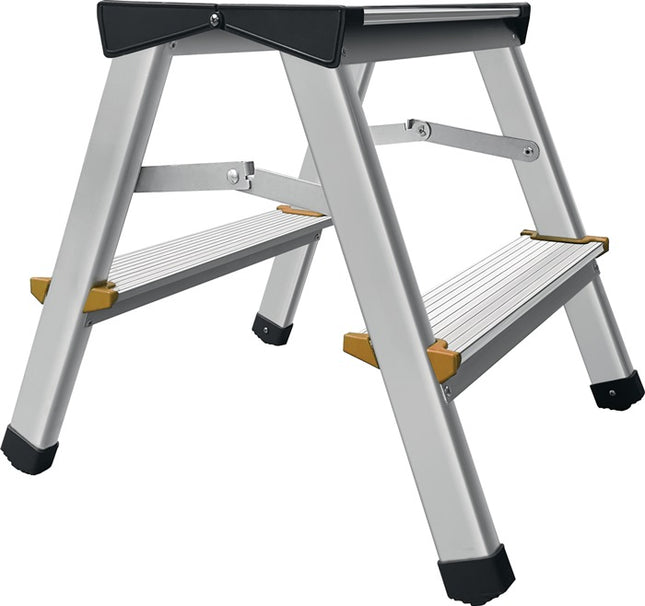 Folding steps ( 9000465010 ) Steps incl. platform 2 aluminium with non-slip ribbing