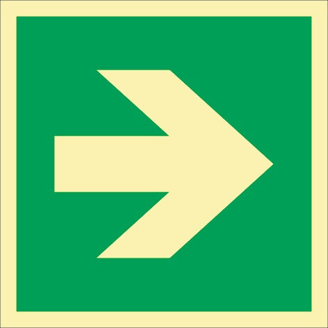 Signal de secours DIN EN ISO 7010 ( 9000477434 ) L148xl148 mm Film