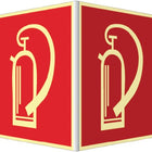 Winkelschild ( 3000277614 ) L148xB148 mm blanko weiß Kunststoff