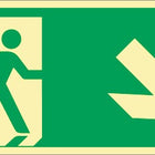 Escape sign DIN EN ISO 7010 ( 9000477443 ) L297xW148 mm plastic