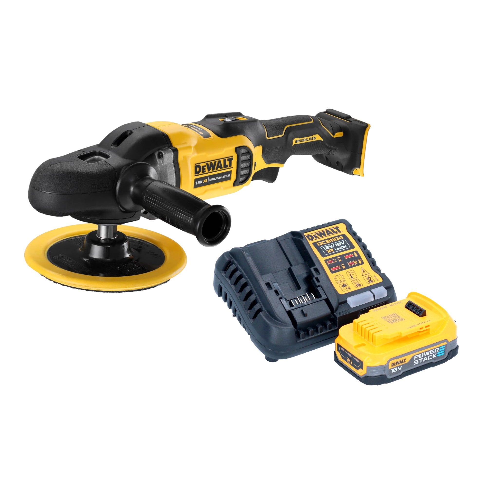 DeWalt DCM 849 E1 Akku Exzenter Poliermaschine 18 V 180 mm Brushless 1x Powerstack Akku 1 7 Ah Ladegeraet 0 - toolbrothers