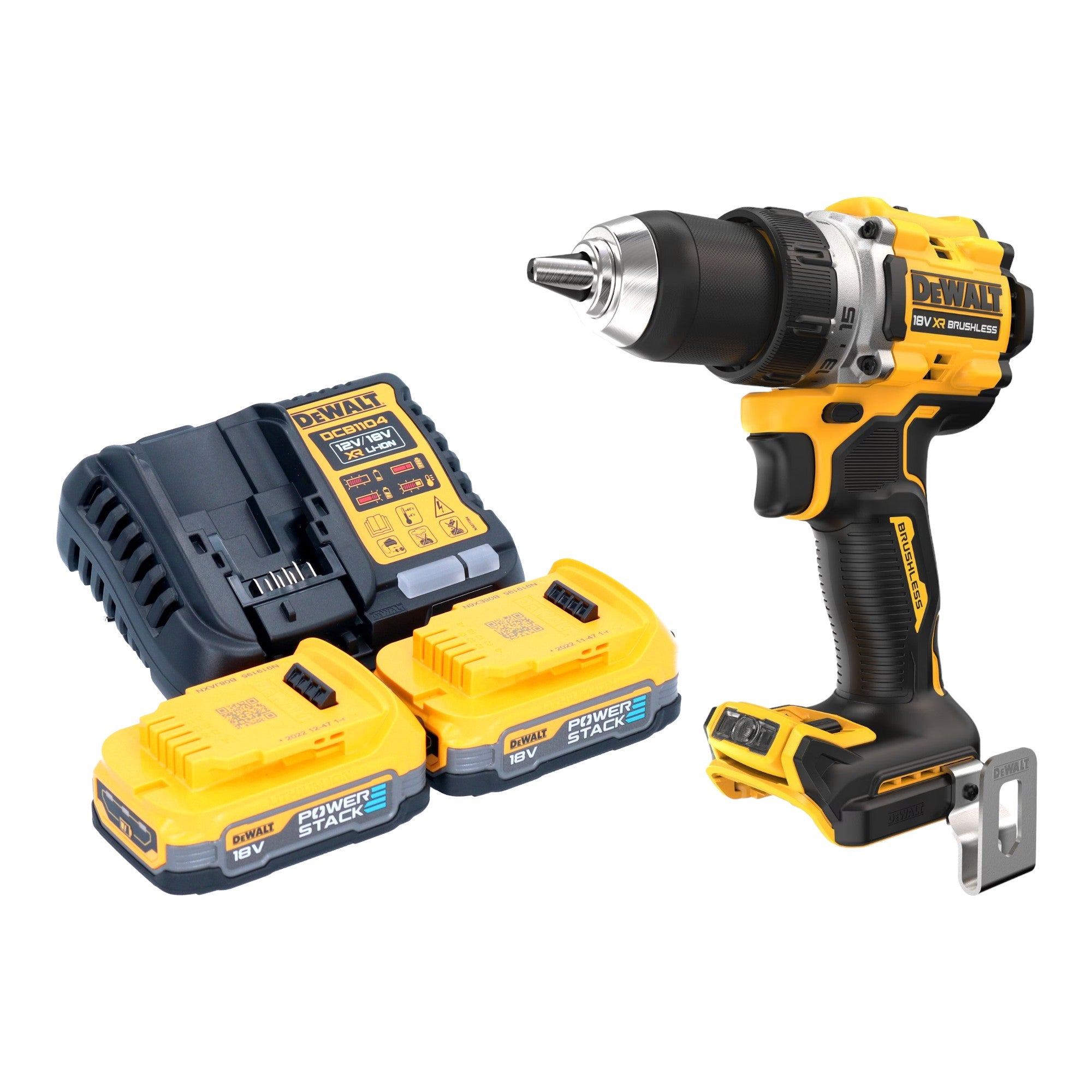 DeWalt DCD 800 E2 Akku Bohrschrauber 18 V 90 Nm Brushless 2x Powerstack Akku 1 7 Ah Ladegeraet 0 - toolbrothers