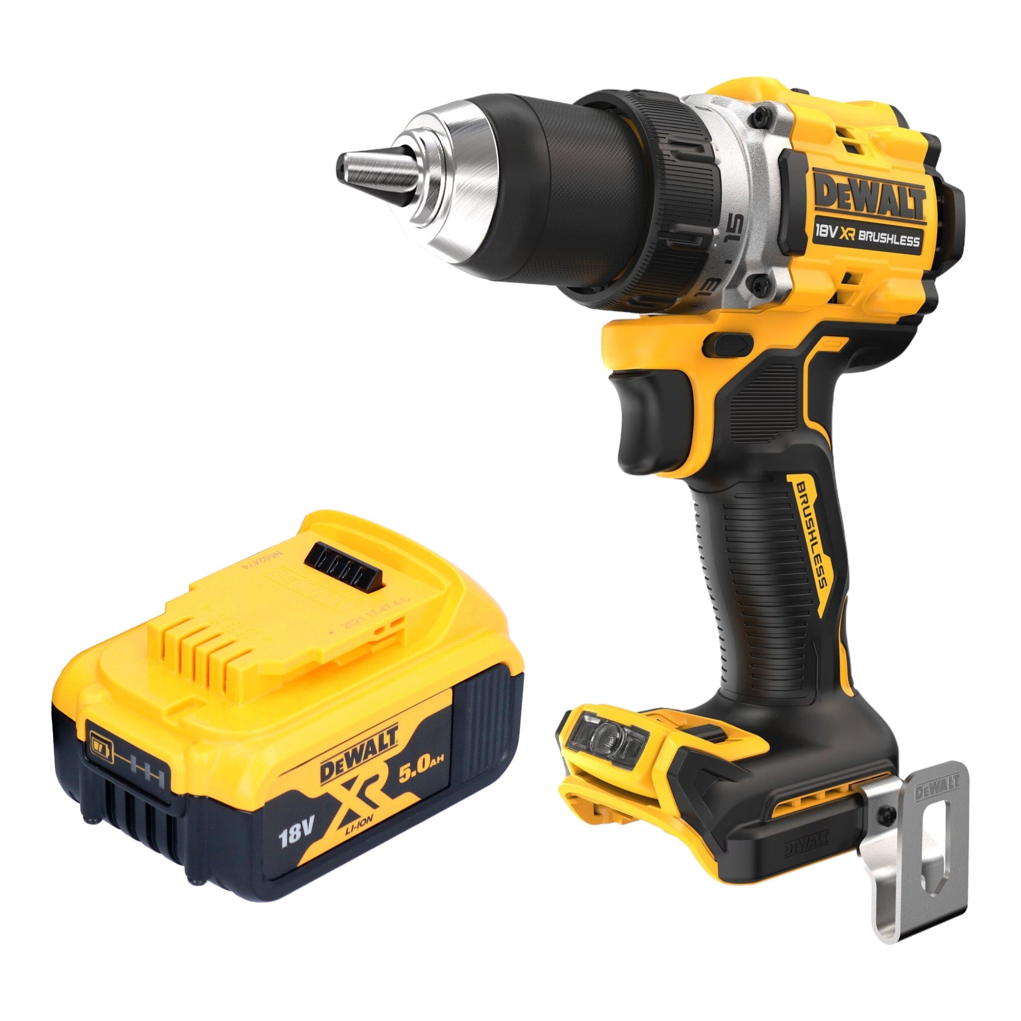 DeWalt DCD 800 N Akku Bohrschrauber 18 V 90 Nm Brushless 1x Akku 5 0 Ah ohne Ladegeraet 0 - toolbrothers
