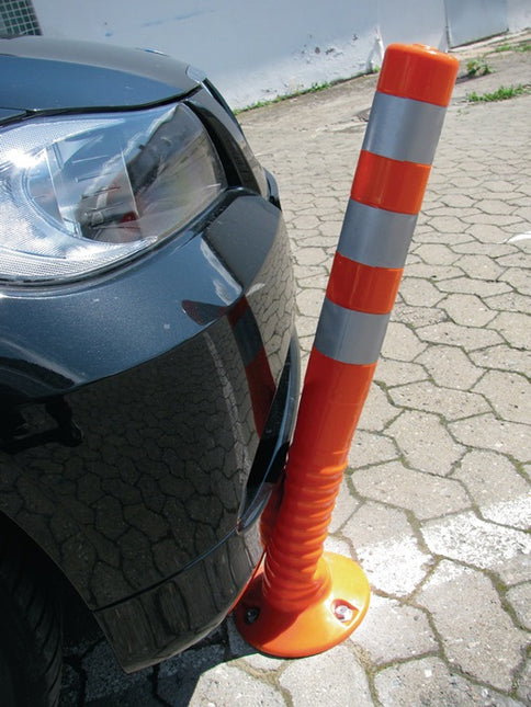 Palo di sbarramento ( 9000490026 ) in plastica arancione/bianco Ø 80 mm con materiale di fissaggio