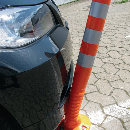 Słupek bariery ( 9000490027 ) Plastikowy biały/czerwony Ø 80 mm Wysokość nad korytarzem1000 mm