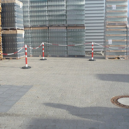 Słupek blokujący ( 9000490023 ) PPC czerwono-biały Ø 63 mm z oczkiem