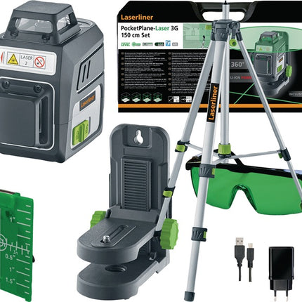 Laserliner cross line laser PocketPlane-Laser 3G ( 4000858097 ) ± 3.5 ° ± 0.3 mm/m