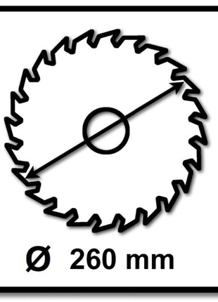 Festool Spezial Kreissägeblatt TF68 Alu Kunststoff 260 x 2,4 x 30 mm ( 494607 ) 260 mm 68 Zähne für KS 88 120 - Toolbrothers