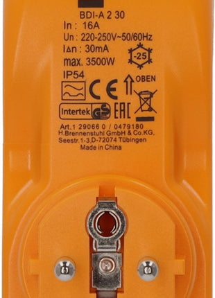 Brennenstuhl Adaptateur de protection des personnes BDI-A2 30 ( 4000873784 ) 16 A 230/50 V / Hz IP54