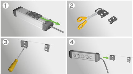 Brennenstuhl Premium-Protect-Line ( 8001484635 ) 16 A 230 V noir/argent 3 m PVC 1,5 mm² Prise multiple