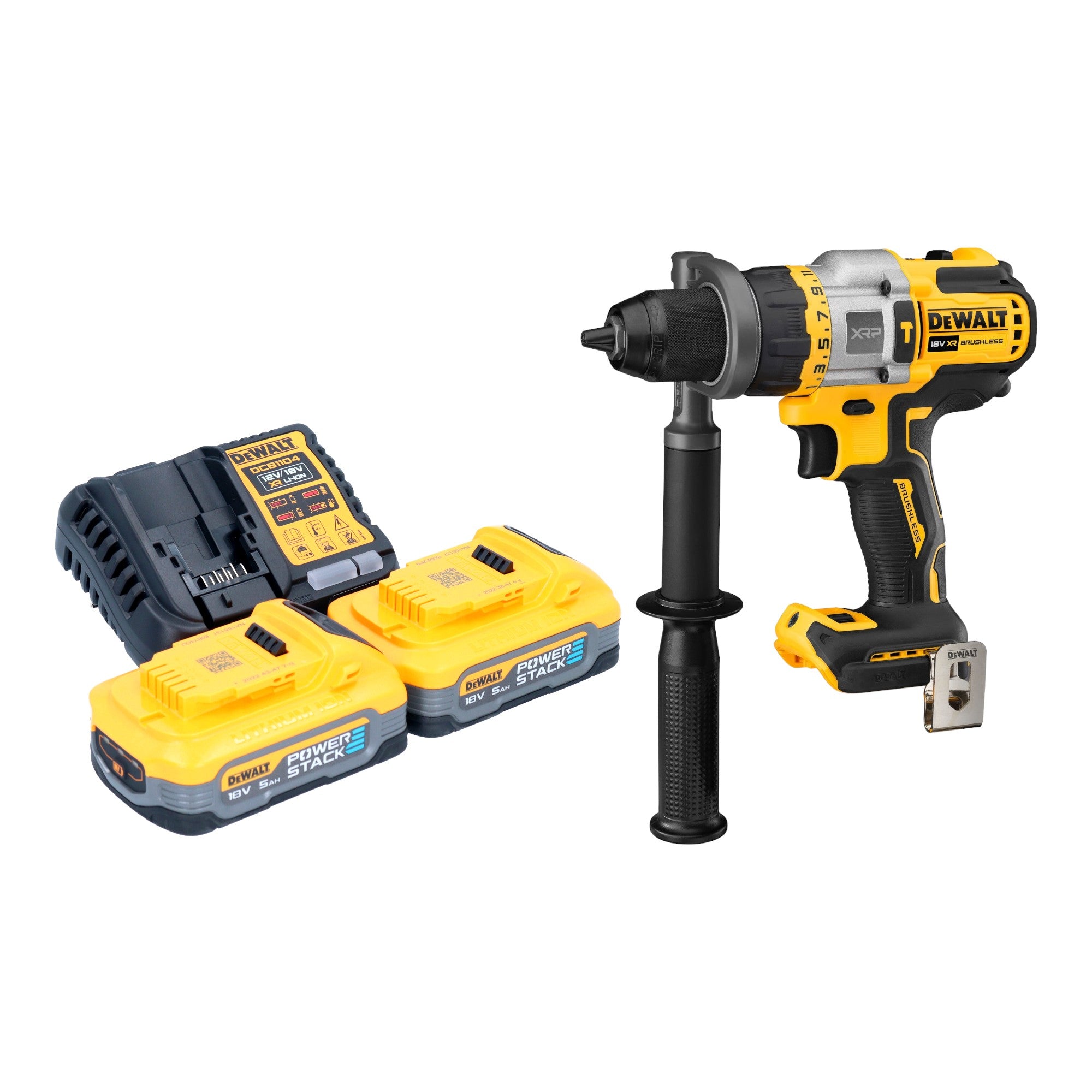 DeWalt DCD 999 H2 Akku Schlagbohrschrauber 18 V 95 Nm Brushless 2x Powerstack Akku 5 0 Ah Ladegeraet 0 - toolbrothers