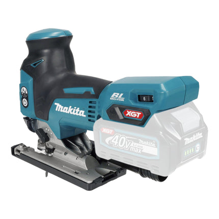 Makita JV 001 GM201 Seghetto alternativo a batteria 40 V max. 135 mm senza spazzole + 2x batteria 4,0 Ah + caricabatterie + Makpac