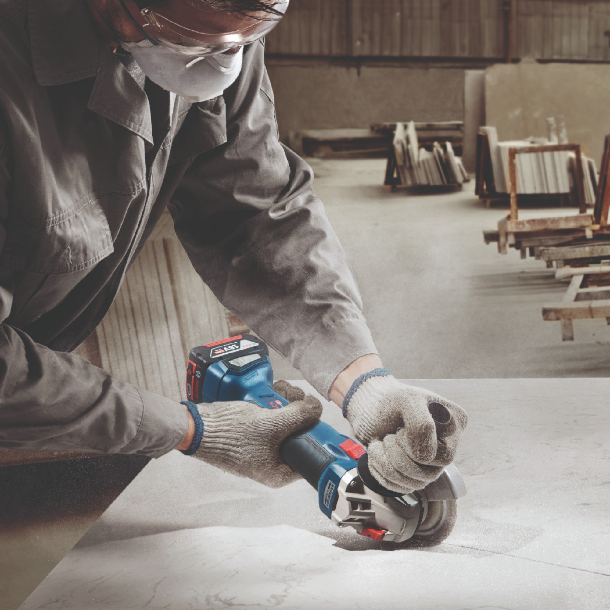 Bosch GWS 18V 10 Professional Akku Winkelschleifer 18 V 125 mm Brushless 2x Akku 4 0 Ah Ladegeraet 4 - toolbrothers