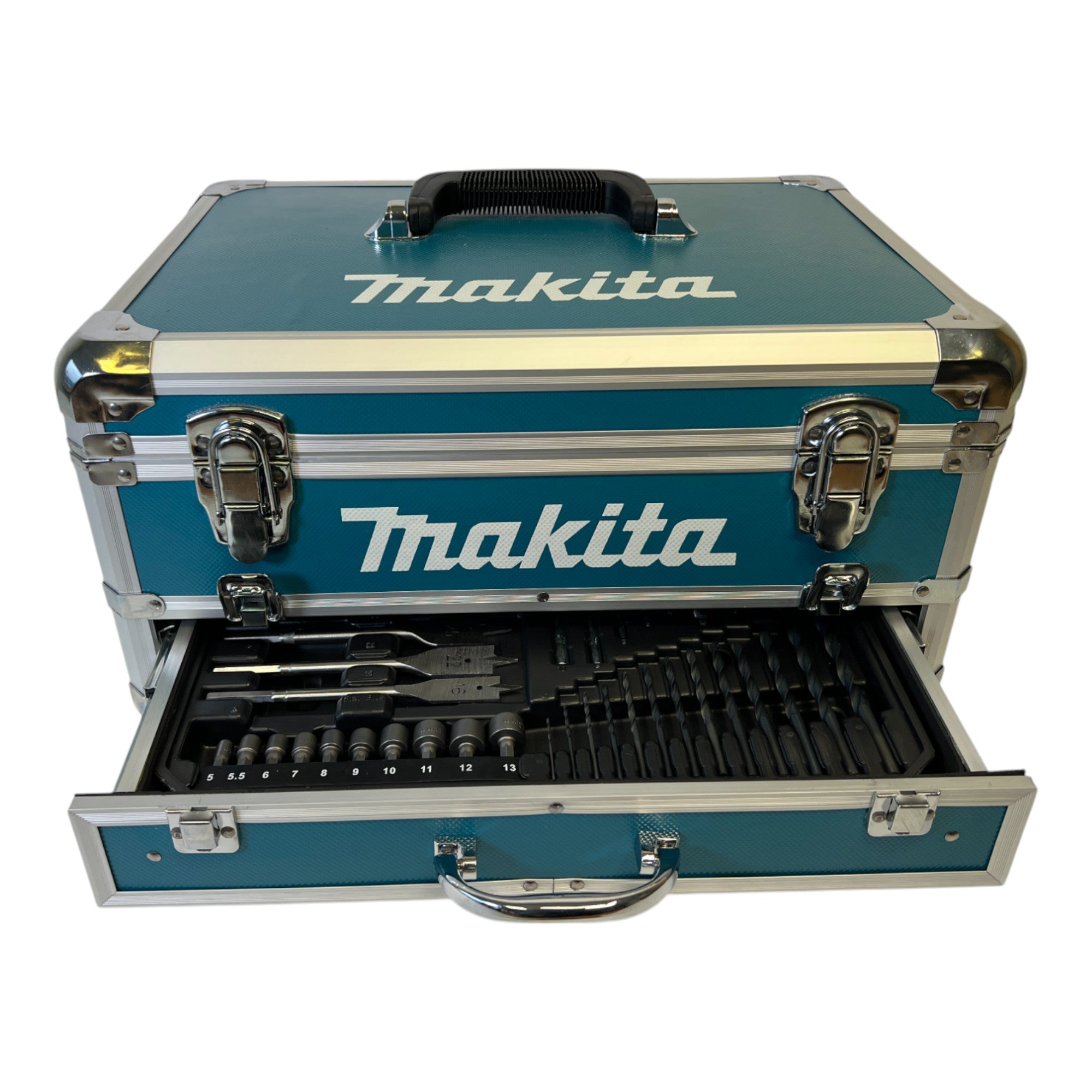 Makita HP 488 DWAX4 Akku Schlagbohrschrauber 18 V 42 Nm G Serie 1x Akku 2 0 Ah Ladegeraet 74 tlg Bit Set Koffer 4 - toolbrothers