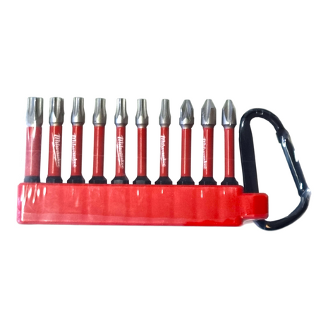 Milwaukee Shockwave screwdriver bit carabiner 10 pcs. ( 4932480941 ) Phillips / Pozidriv / Torx