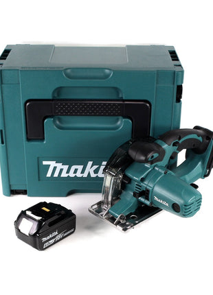 Makita DCS 552 G1J 18 V Akku Metall Handkreissäge 136 mm im Makpac + 1x 6,0 Ah Akku + Sägeblatt und Schutzbrille - ohne Lader - Toolbrothers