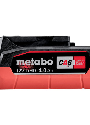 Juego de baterías Metabo 2x LiHD batería 12 V 4,0 Ah / 4000 mAh Li-Ion con indicador de nivel de carga (2x 625349000)