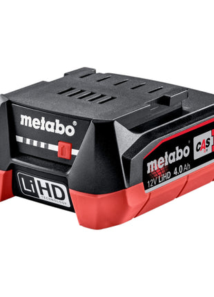 Juego de baterías Metabo 2x LiHD batería 12 V 4,0 Ah / 4000 mAh Li-Ion con indicador de nivel de carga (2x 625349000)