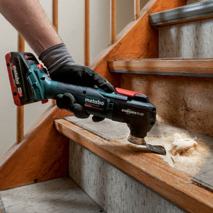 Metabo MT 18 LTX BL QSL cordless multitool 18 V Brushless Starlock Plus ( 613088800 ) + 2x battery 4.0 Ah + charger + 12 pcs. accessories + metaBOX