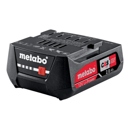Metabo battery set 2x Li-Power battery pack 12 V 2.0 Ah / 2000 mAh Li-Ion with charge level indicator ( 2x 625406000 )