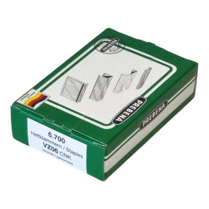 Prebena 10x VZ06CNK graffa 10,5 x 6 mm tipo VZ 67000 pezzi acciaio zincato