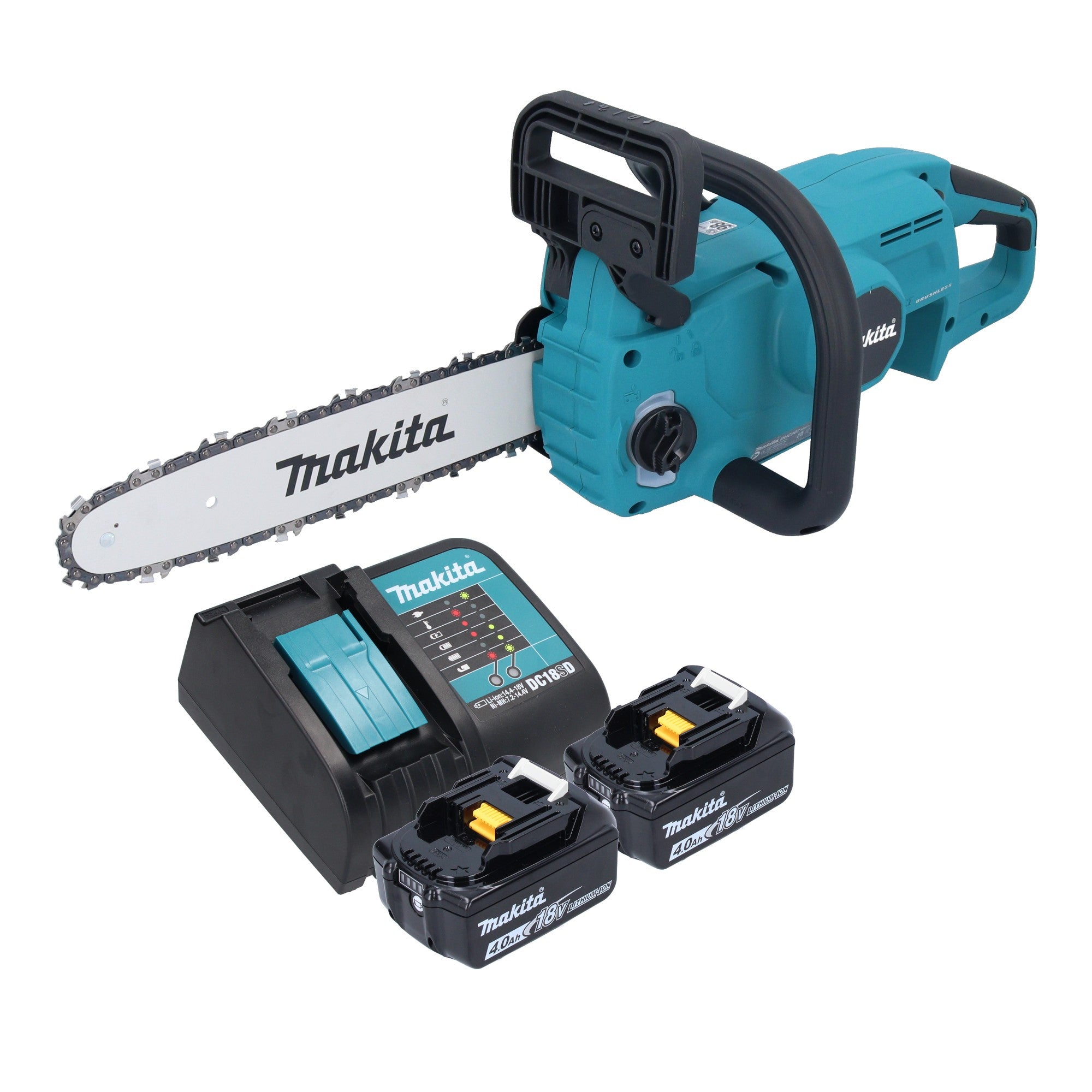 Makita DUC 307 SM2X3 Akku Kettensaege 18 V 30 cm Brushless 2x Akku 4 0 Ah Ladegeraet 0 - toolbrothers