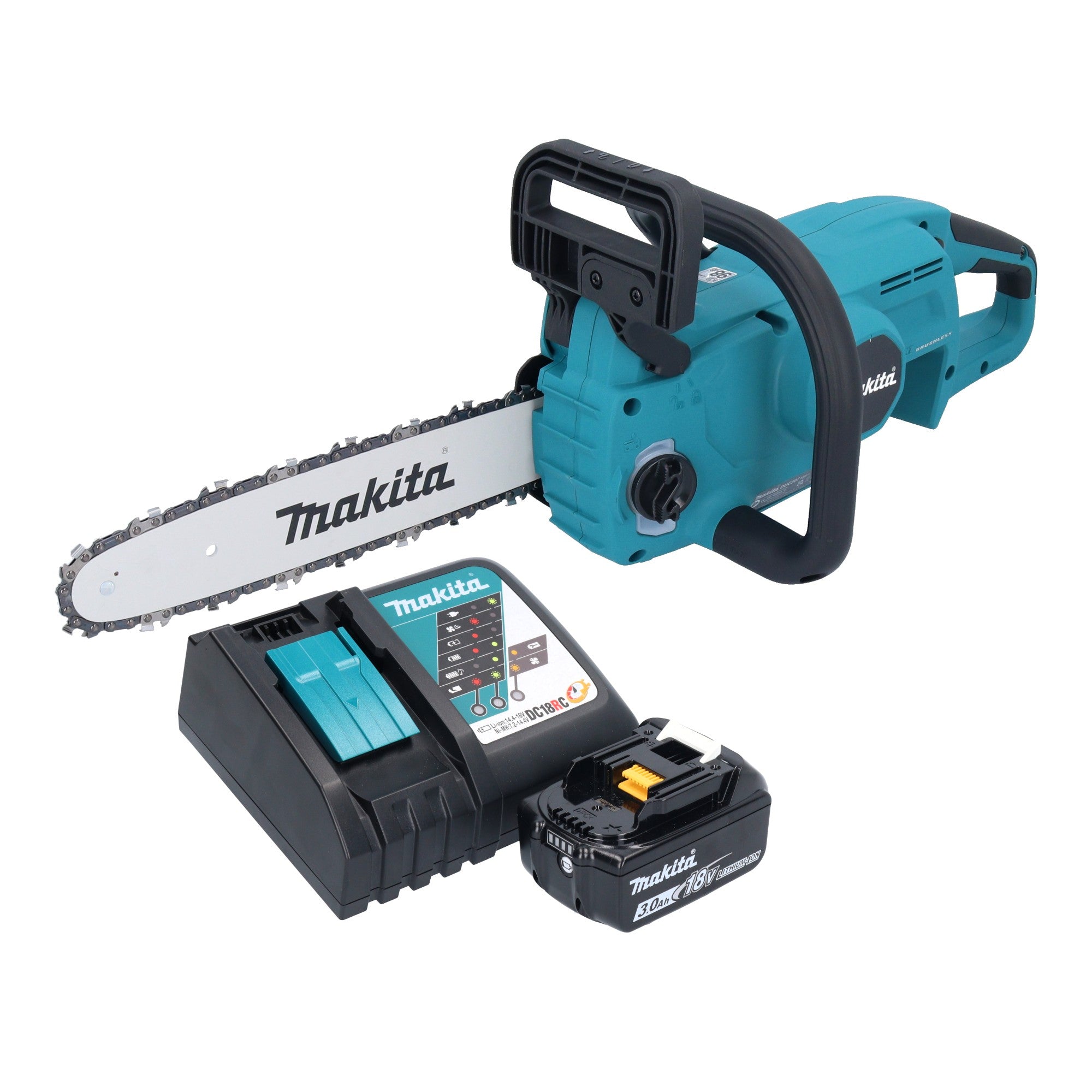 Makita DUC 307 RFX3 Akku Kettensaege 18 V 30 cm Brushless 1x Akku 3 0 Ah Ladegeraet 0 - toolbrothers