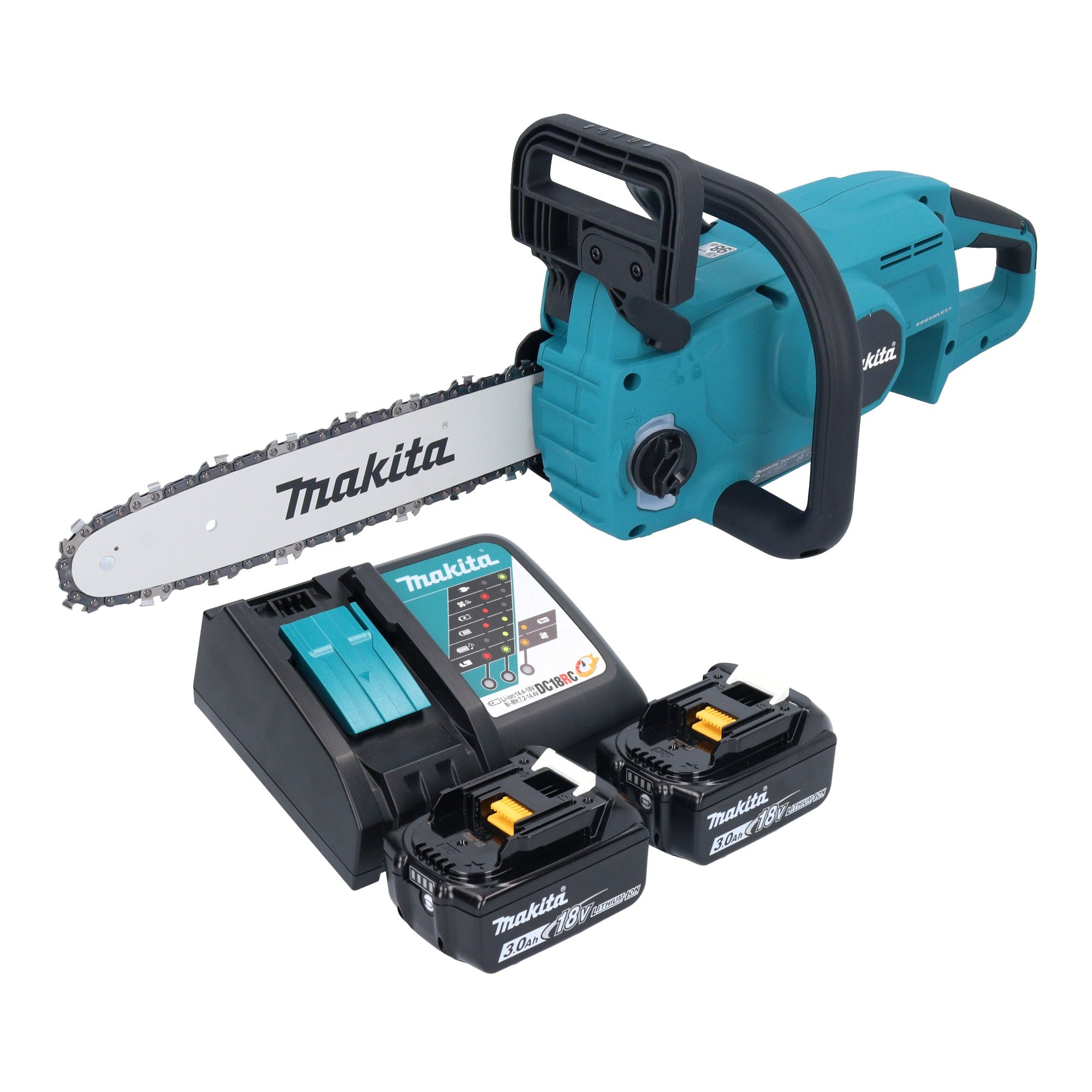 Makita DUC 307 RF2X3 Akku Kettensaege 18 V 30 cm Brushless 2x Akku 3 0 Ah Ladegeraet 0 - toolbrothers