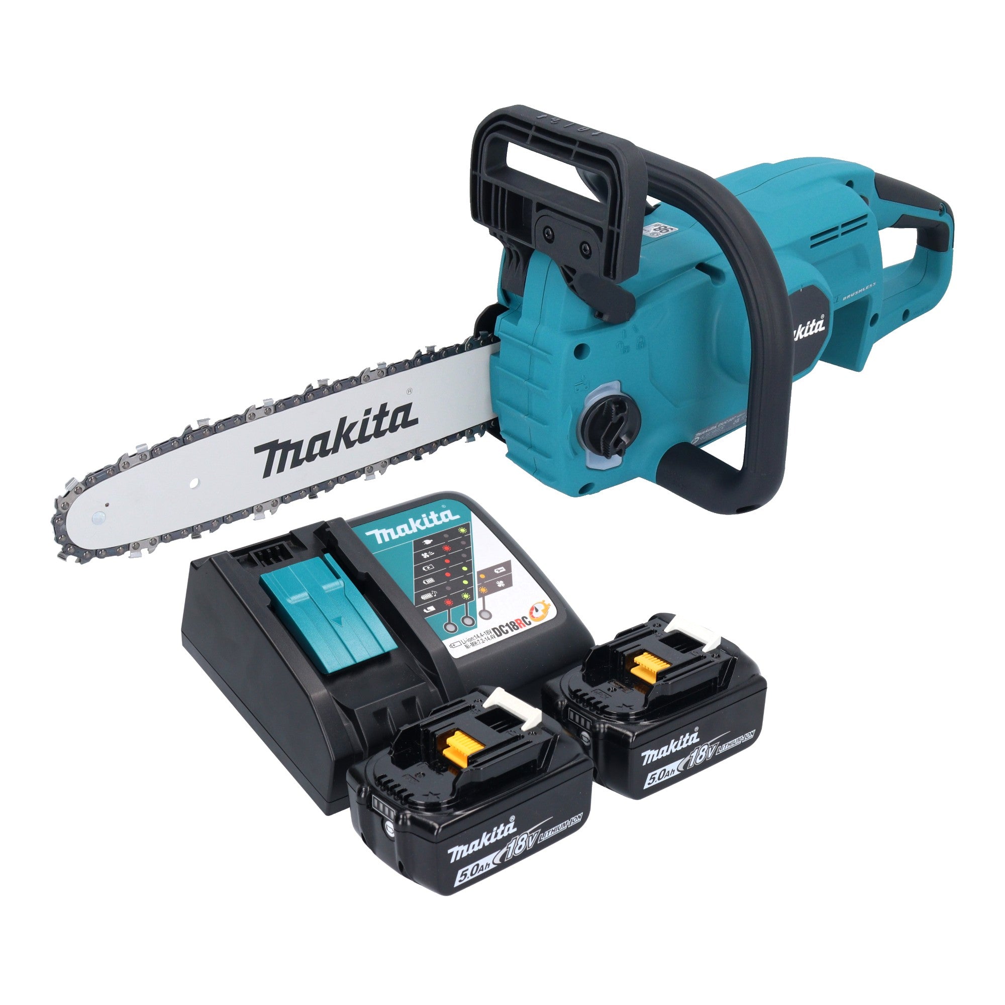 Makita DUC 307 RT2X3 Akku Kettensaege 18 V 30 cm Brushless 2x Akku 5 0 Ah Ladegeraet 0 - toolbrothers