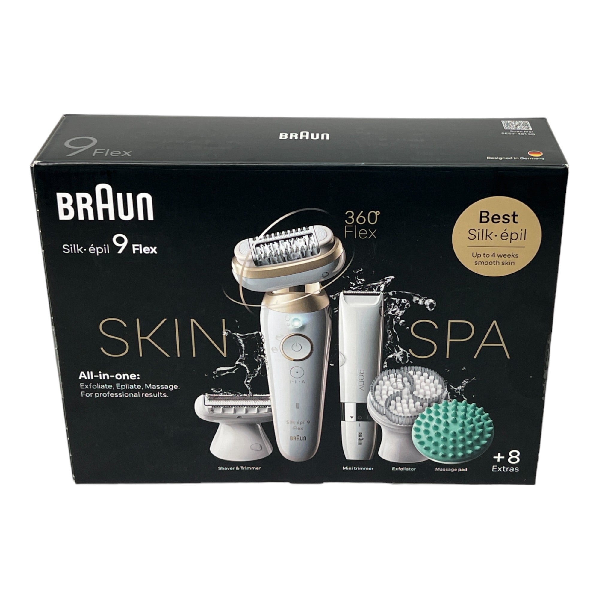 BRAUN Silk Epil 9 481 3D Flex SkinSpa Epilierer Damen Haarentferner fuer langanhaltende Haarentfernung Mini Rasierer All in One Set Weiss Gold 0 - toolbrothers