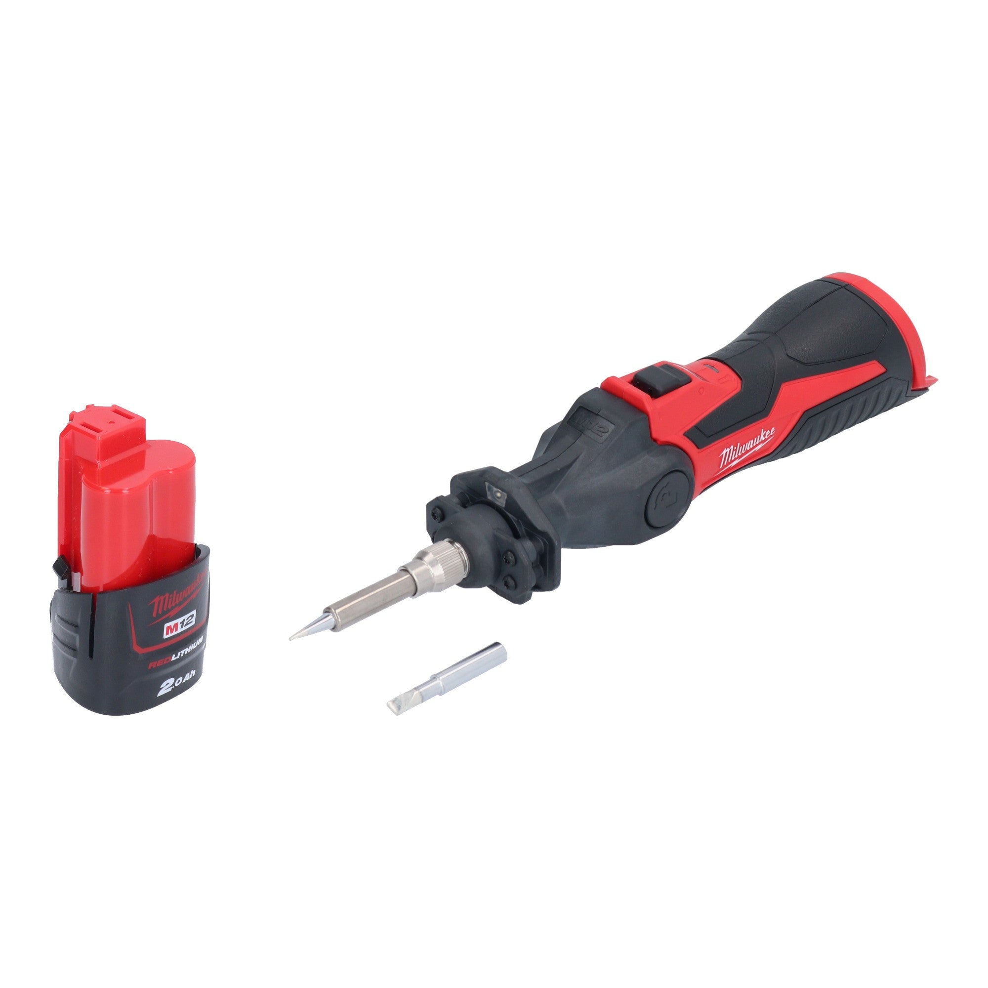 Milwaukee M12 SI 201 Akku Loetkolben 12 V 400 C arretierbarer Kopf 1x Akku 2 0 Ah ohne Ladegeraet 0 - toolbrothers
