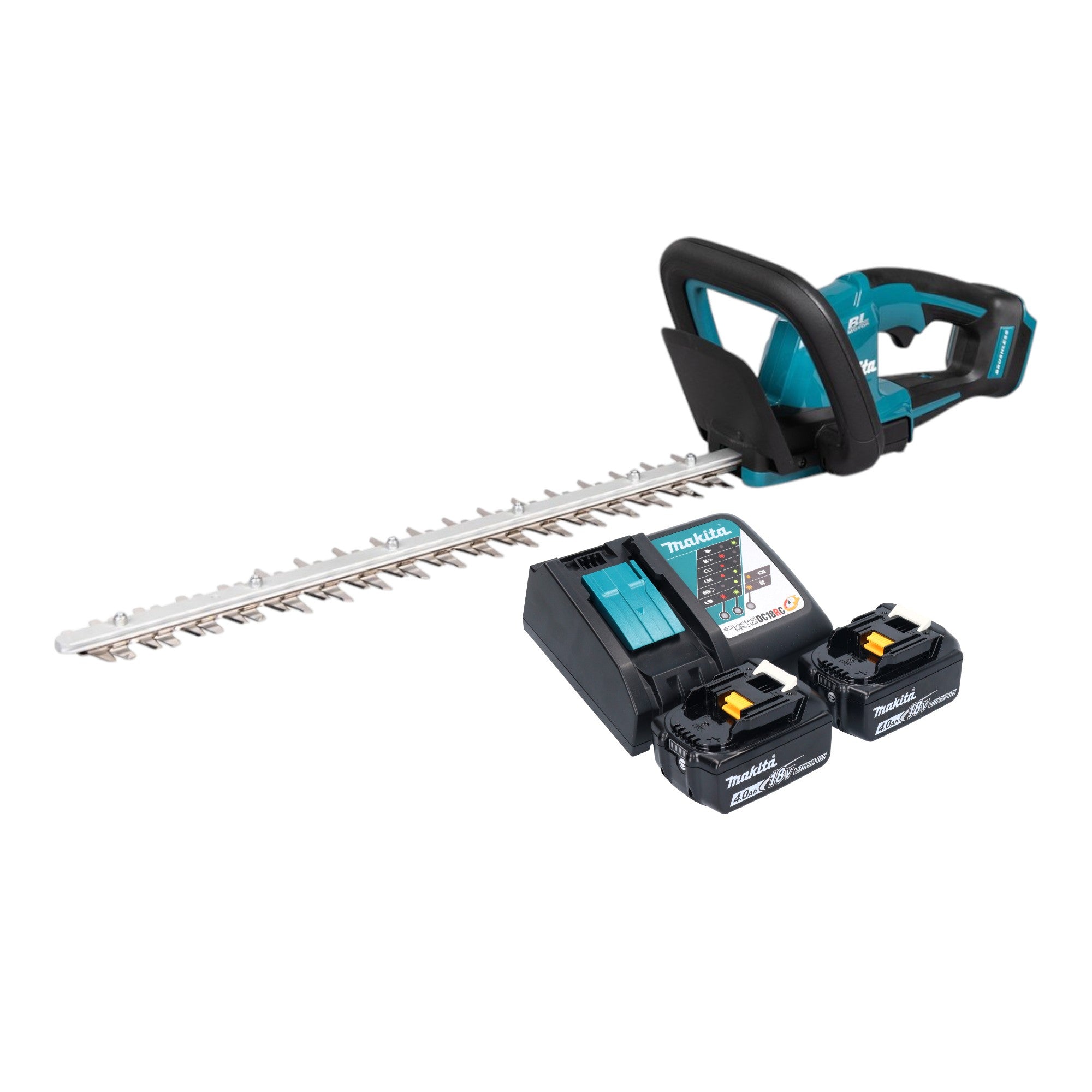 Makita DUH 506 RM2 Akku Heckenschere 18 V 50 cm Brushless 2x Akku 4 0 Ah Ladegeraet 0 - toolbrothers
