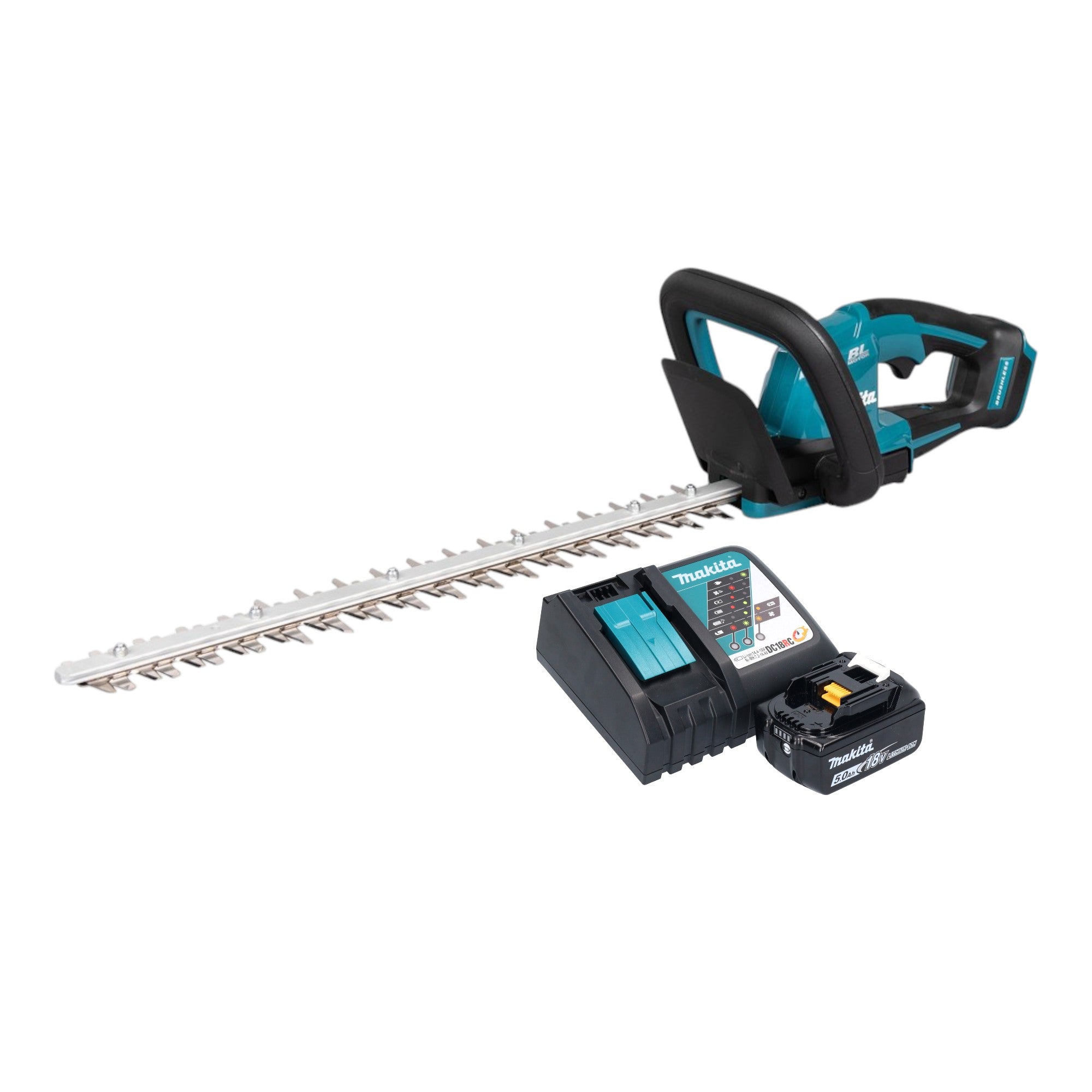 Makita DUH 506 RT Akku Heckenschere 18 V 50 cm Brushless 1x Akku 5 0 Ah Ladegeraet 0 - toolbrothers
