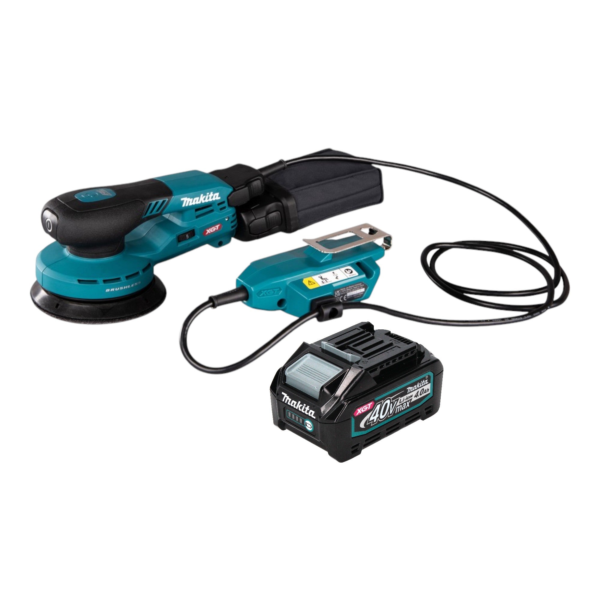 Makita BO 001 CGM1 Akku Exzenterschleifer 40 V max 125 mm 5 0 mm Hub Brushless 1x Akku 4 0 Ah ohne Ladegeraet 0 - toolbrothers