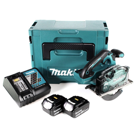 Makita DCS 553 RGJ Akku Metallhandkreissäge 18V 150 mm Brushless + 2x Akku 6,0Ah + Ladegerät + Makpac - Toolbrothers