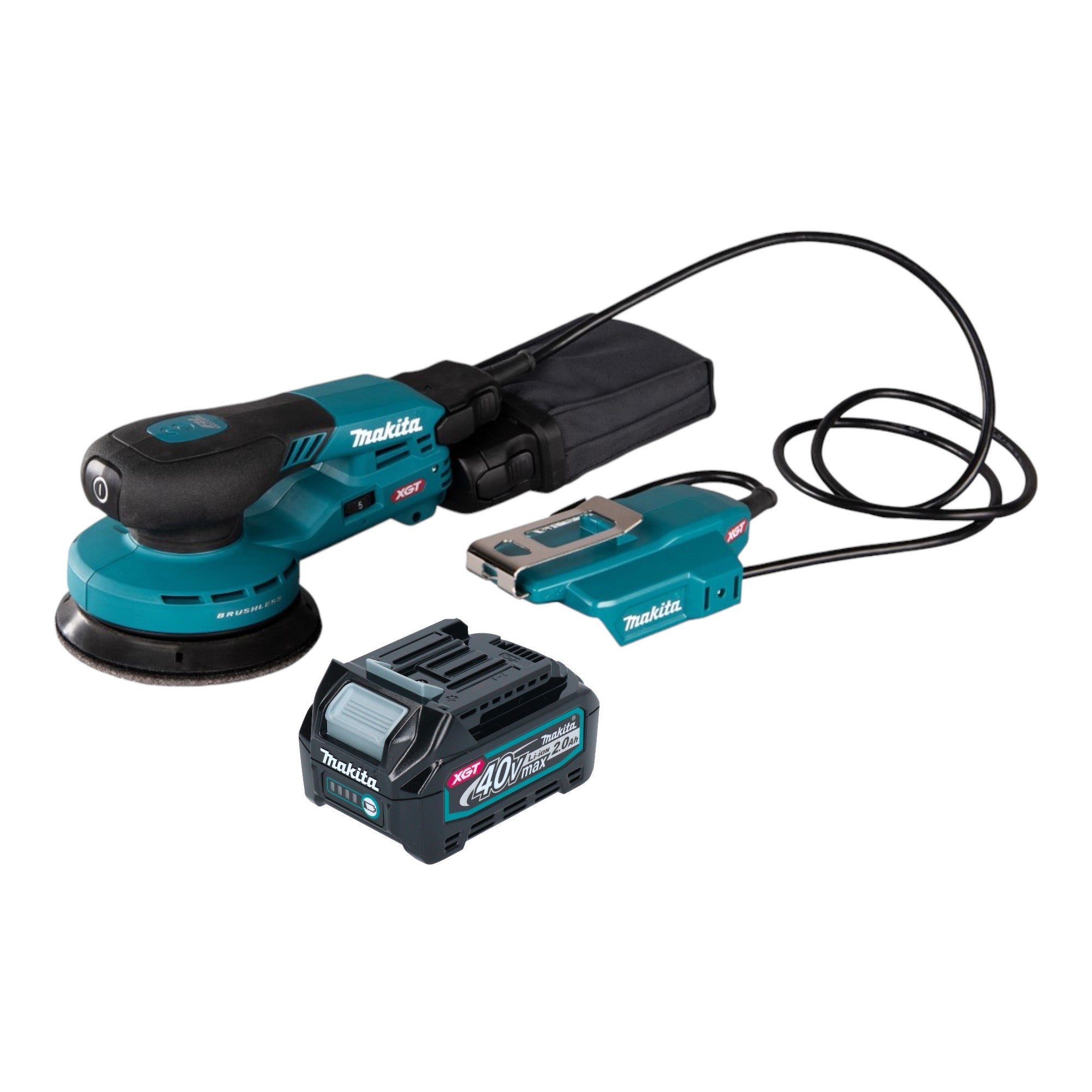 Makita BO 003 CGA1 Akku Exzenterschleifer 40 V max 125 mm 3 0 mm Hub Brushless 1x Akku 2 0 Ah ohne Ladegeraet 0 - toolbrothers