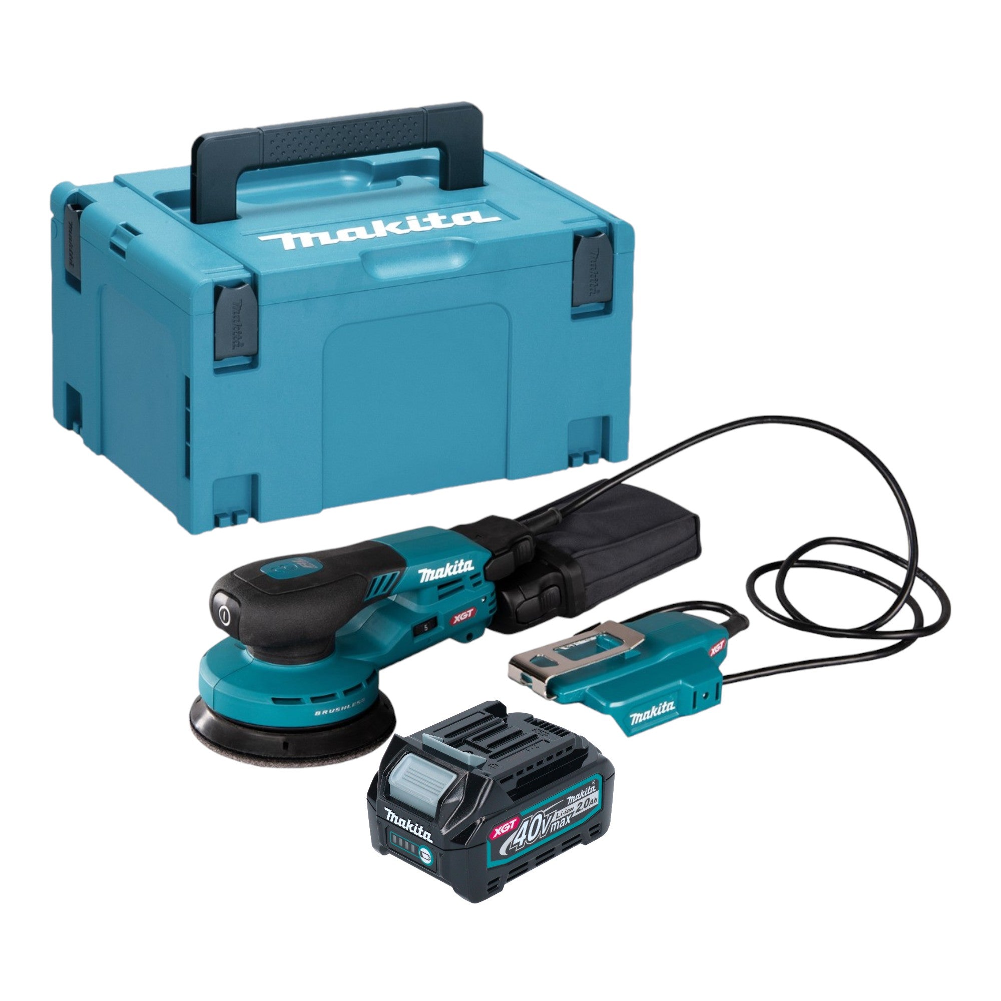 Makita BO 003 CGA101 Akku Exzenterschleifer 40 V max 125 mm 3 0 mm Hub Brushless 1x Akku 2 0 Ah Makpac ohne Ladegeraet 0 - toolbrothers