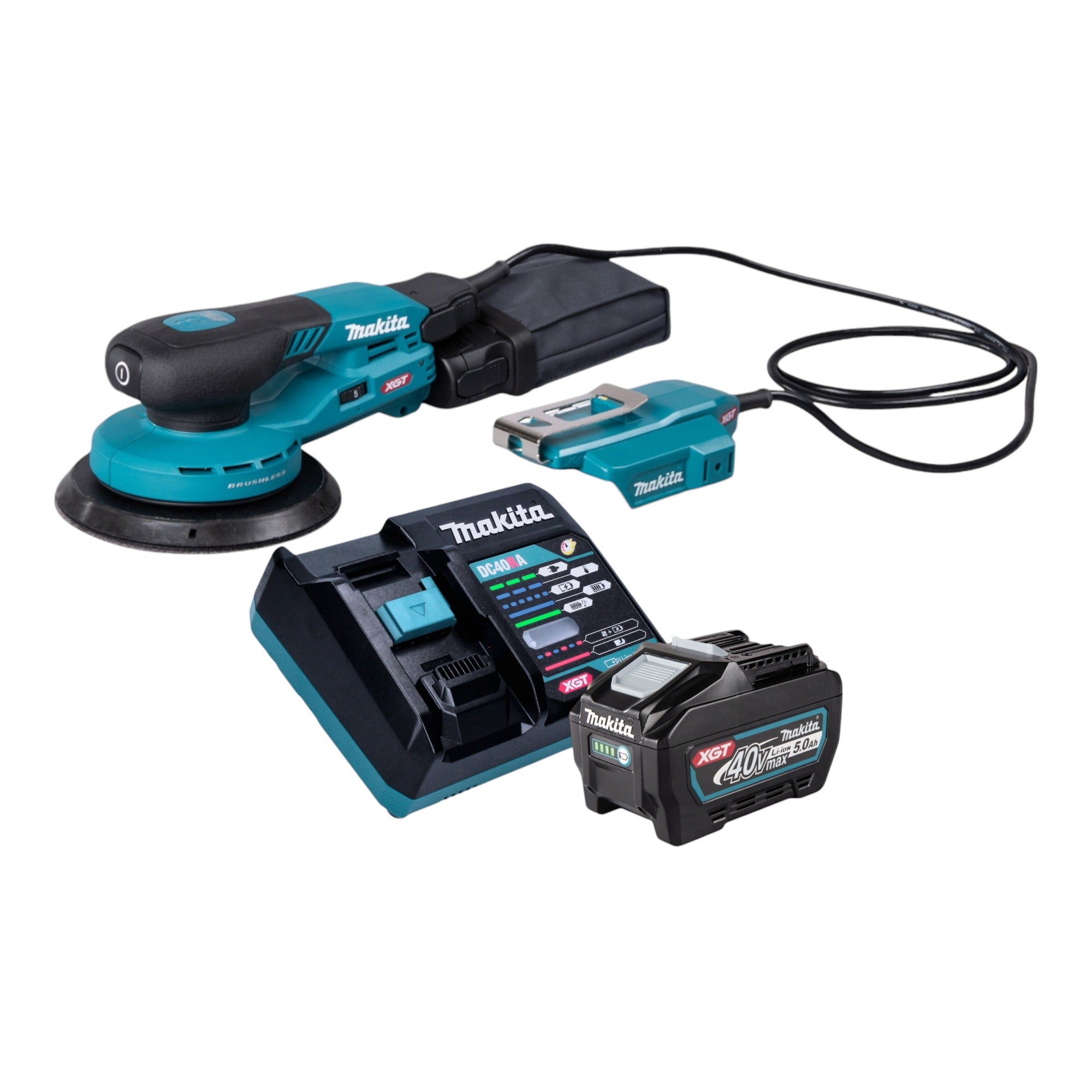 Makita BO 004 CGT101 Akku Exzenterschleifer 40 V max 150 mm 3 0 mm Hub Brushless 1x Akku 5 0 Ah Ladegeraet 0 - toolbrothers