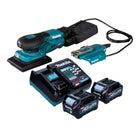 Makita BO 005 CGD201 Akku Schwingschleifer 40 V max 80 x 130 mm 3 0 mm Hub Brushless 2x Akku 2 5 Ah Ladegeraet 0 - toolbrothers
