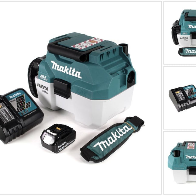 Makita DVC 750 LRM1X3 Akku Staubsauger Nass und Trockensauger 18 V tragbar + 1x 4,0 Ah Akku und Lader - ohne Zubehör - Toolbrothers